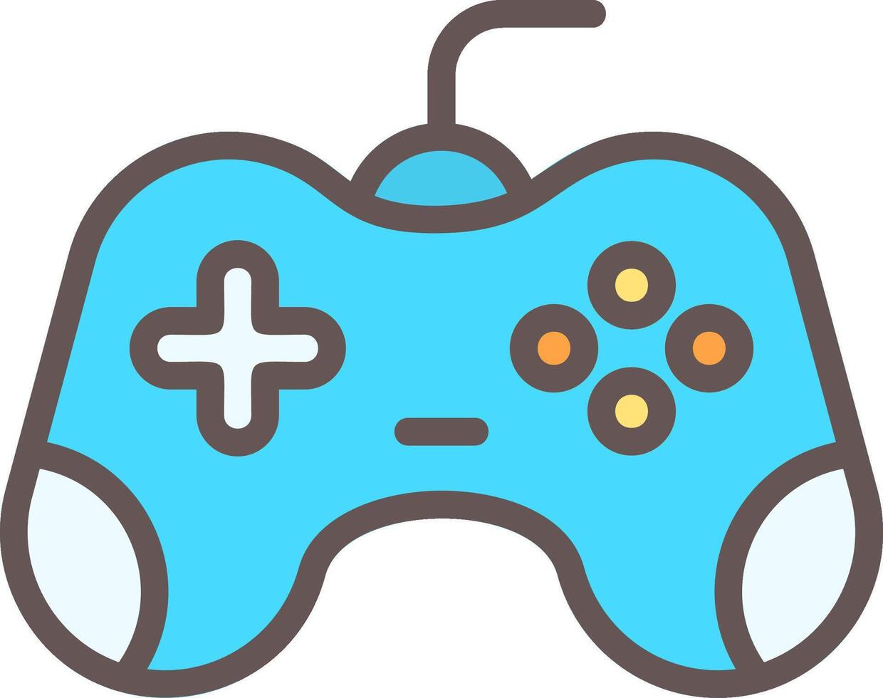 Game Console Outline Element Style vector