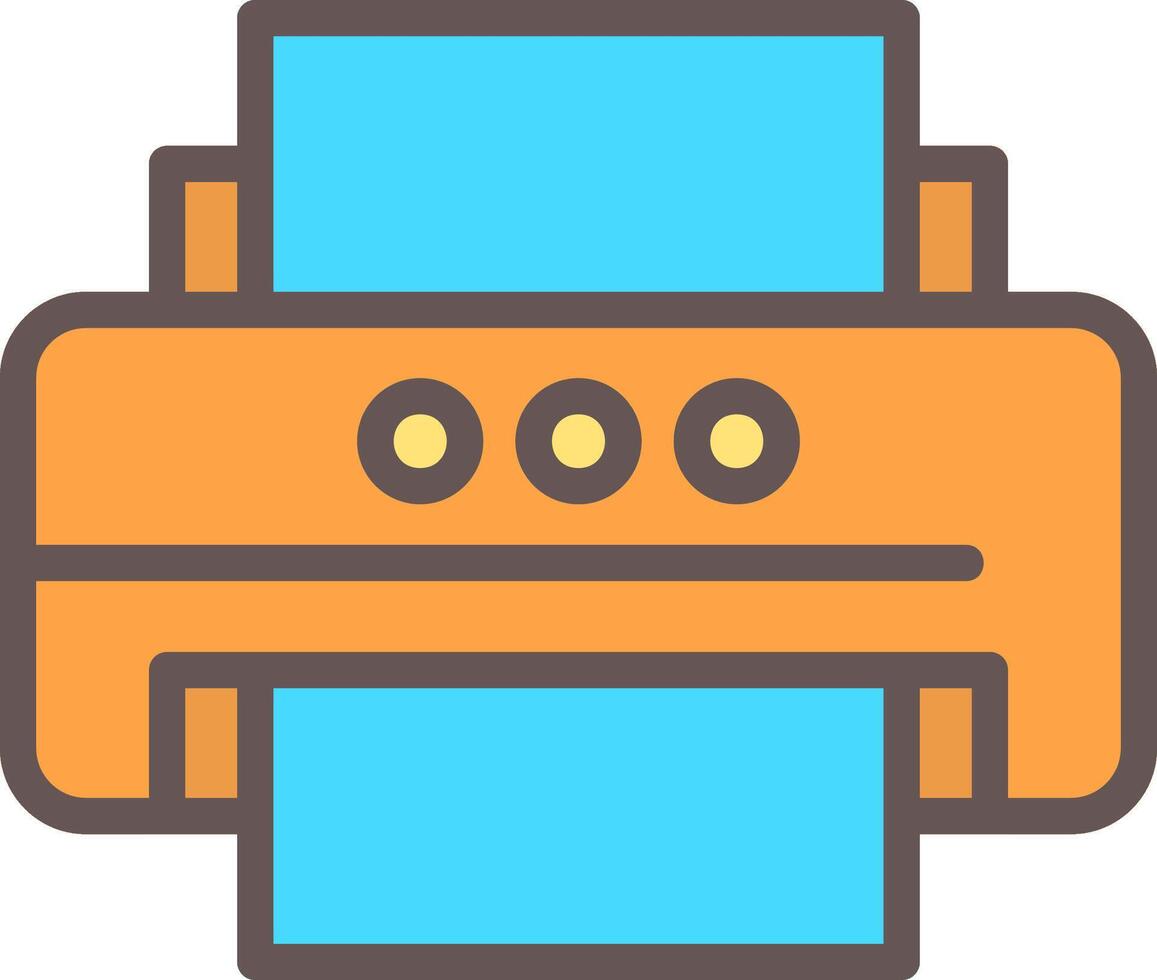Printer Outline Element Style vector