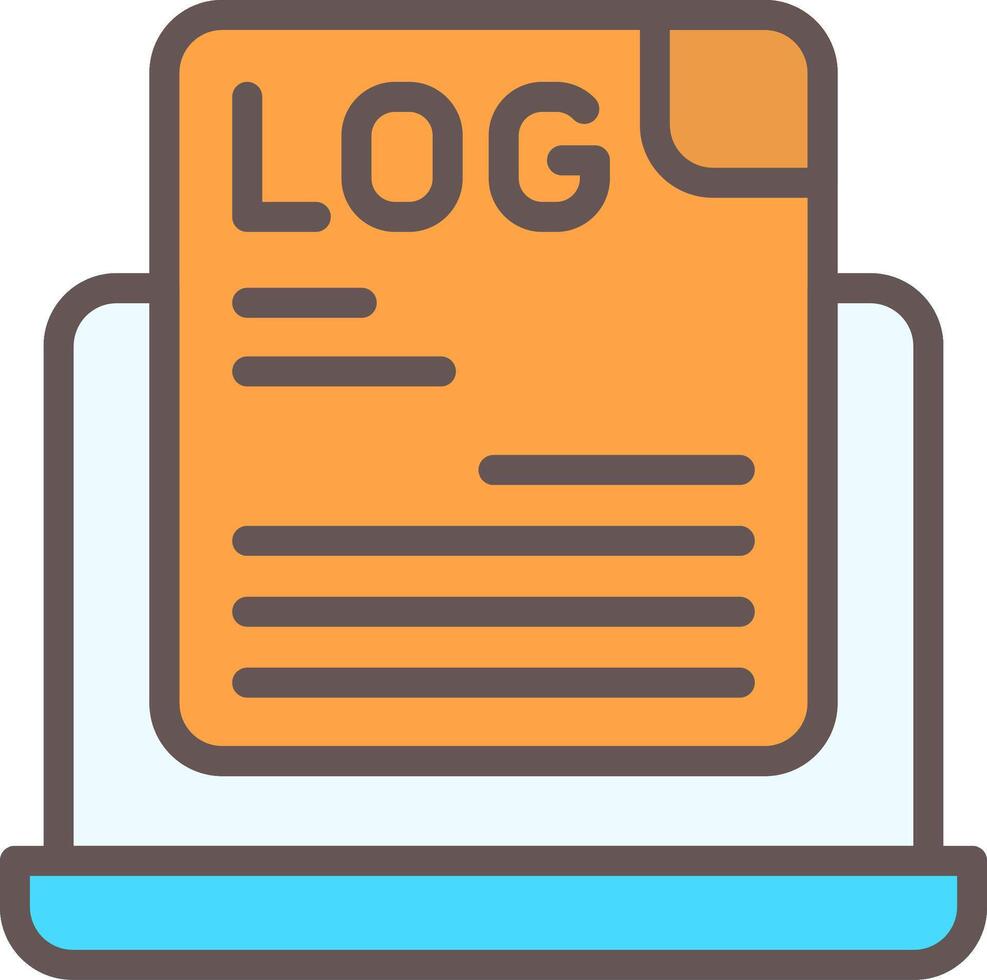 Logs Outline Element Style vector