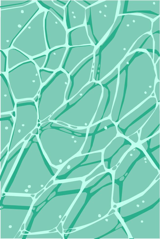 Natural illustration of green lake water with foam flow. Green color abstract texture. Like a net vector