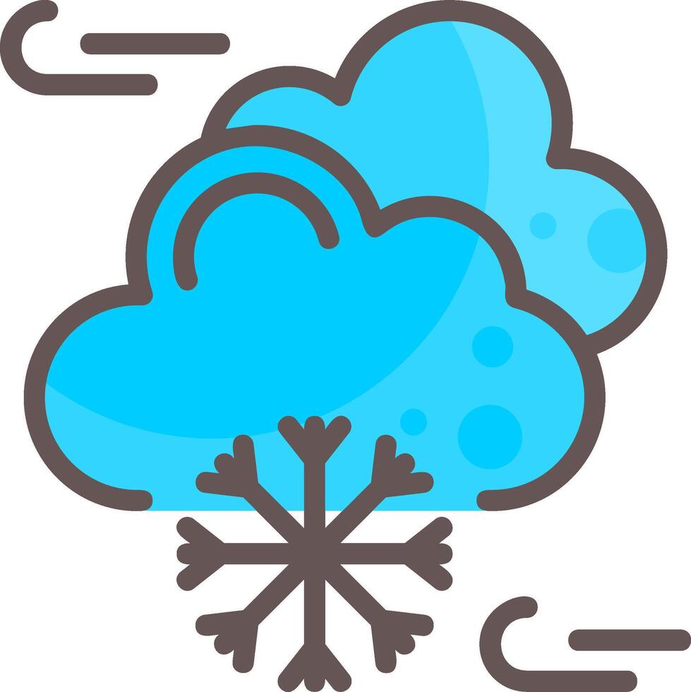 Snow Outline Element Style vector
