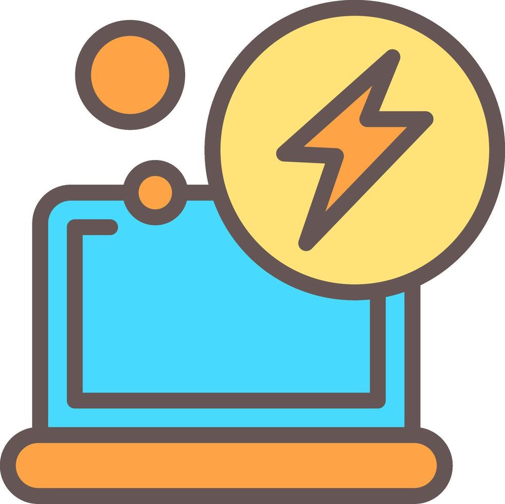 Charging Outline Element Style vector