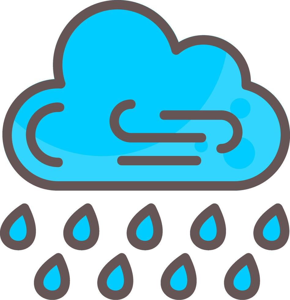 Light Drizzle Outline Element Style vector