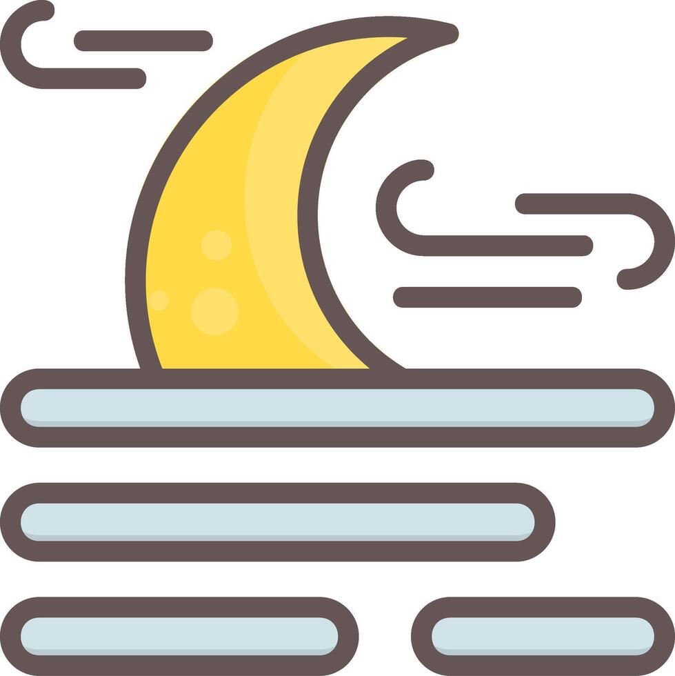 Fog Outline Element Style vector
