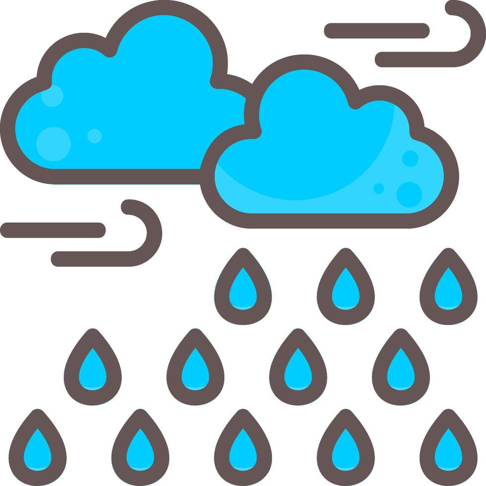 Drizzle Outline Element Style vector
