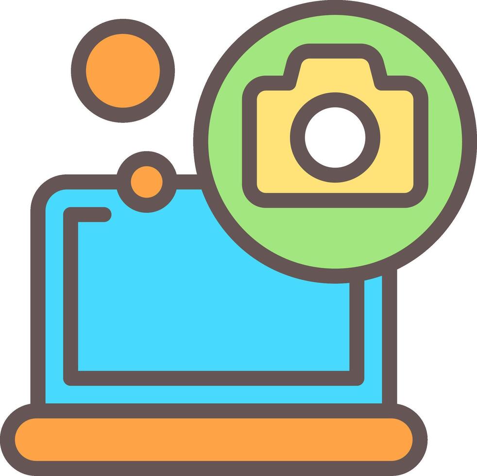 Camera Filled Element Style vector