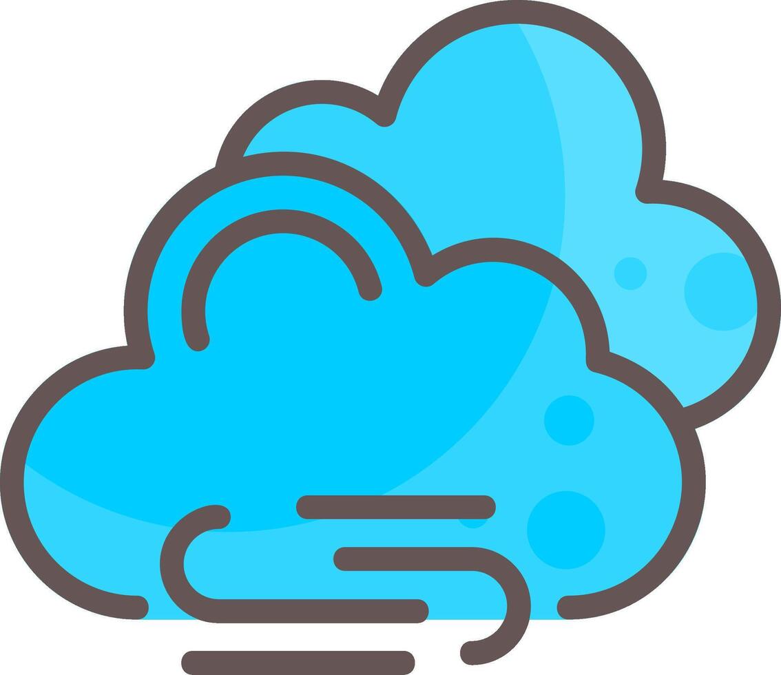 Windy Outline Element Style vector