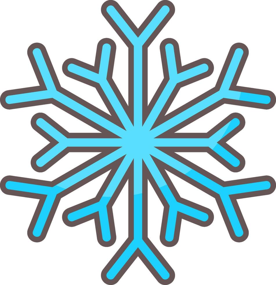Ice Crystals Outline Element Style vector