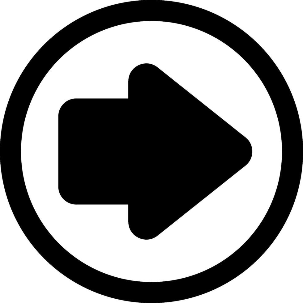 Arrow Solid Right Solid Element icon Design vector