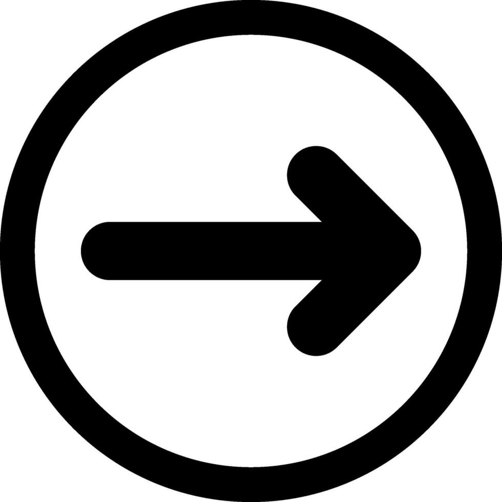 Arrow Long Right Solid Element Style vector