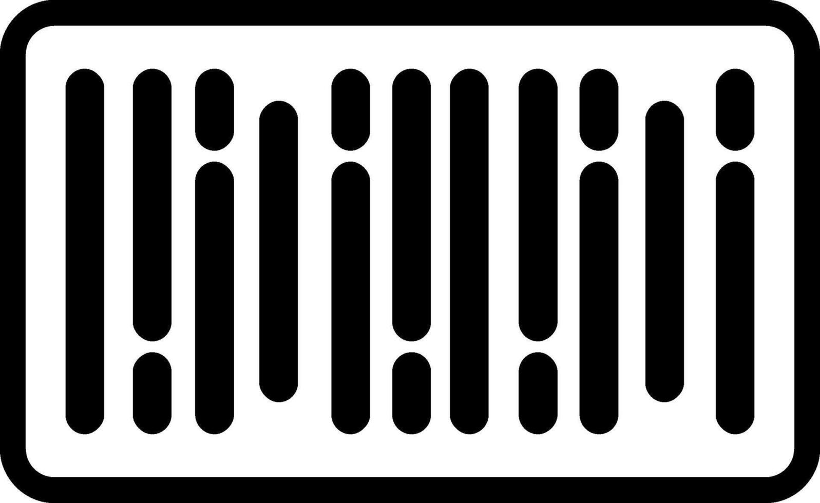 Barcode Solid Style Icon Design vector