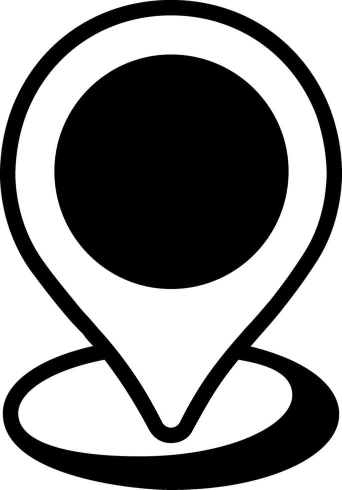Map Pin Solid Style Icon Design vector