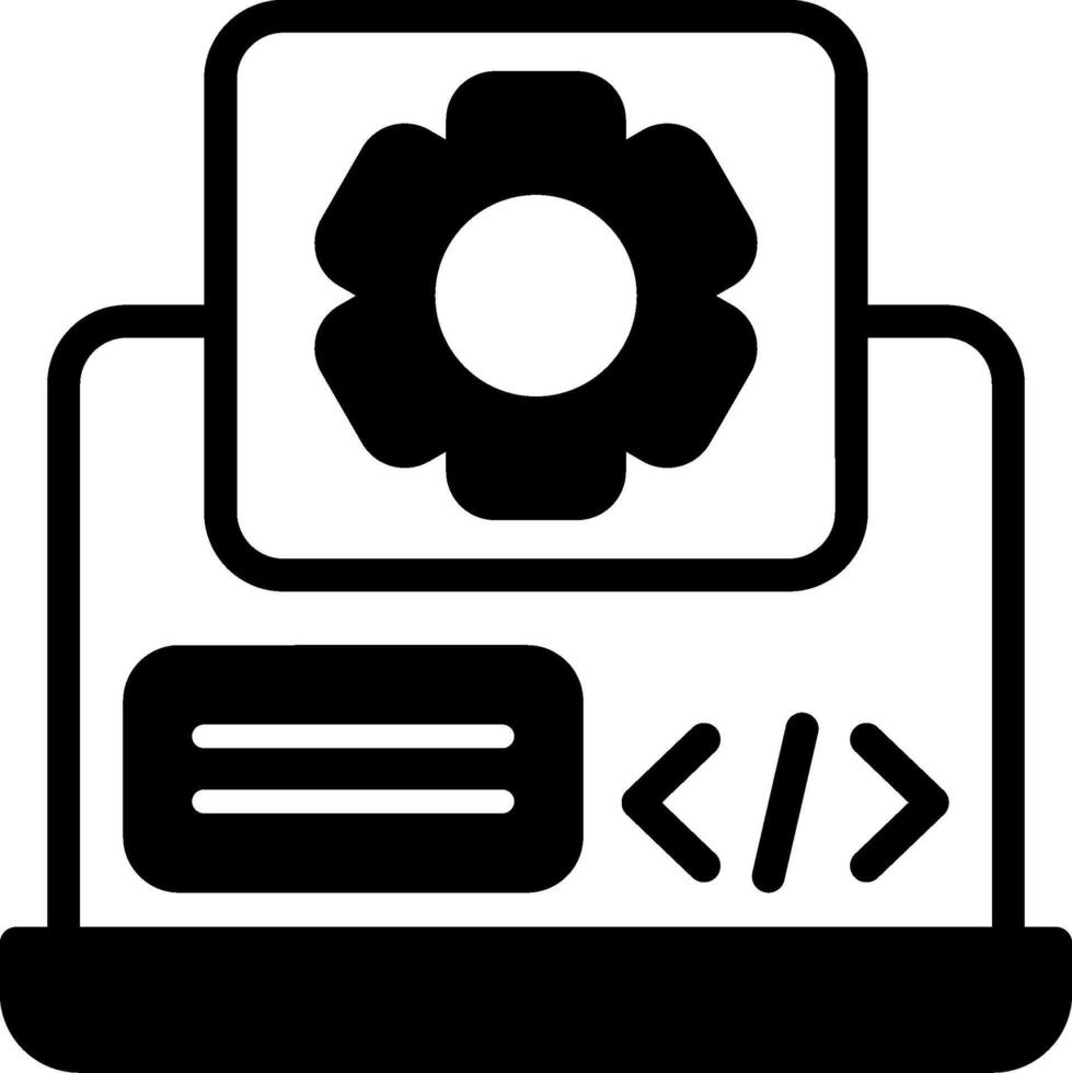 App Development Solid Element Style vector
