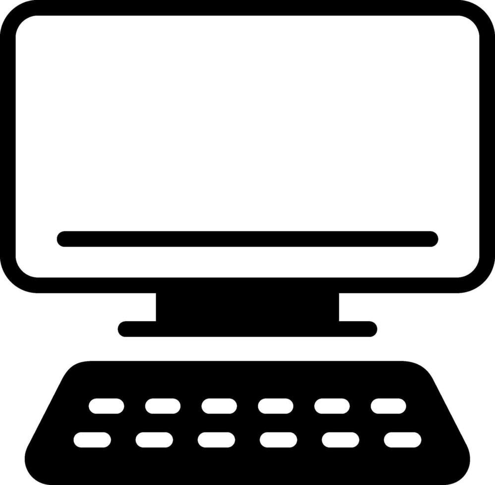 Computer Solid Element Style vector