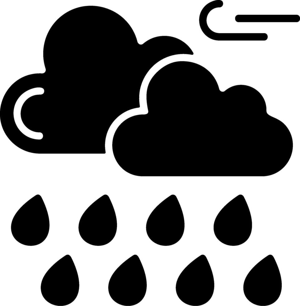 Moderate Rain Solid Element Style vector