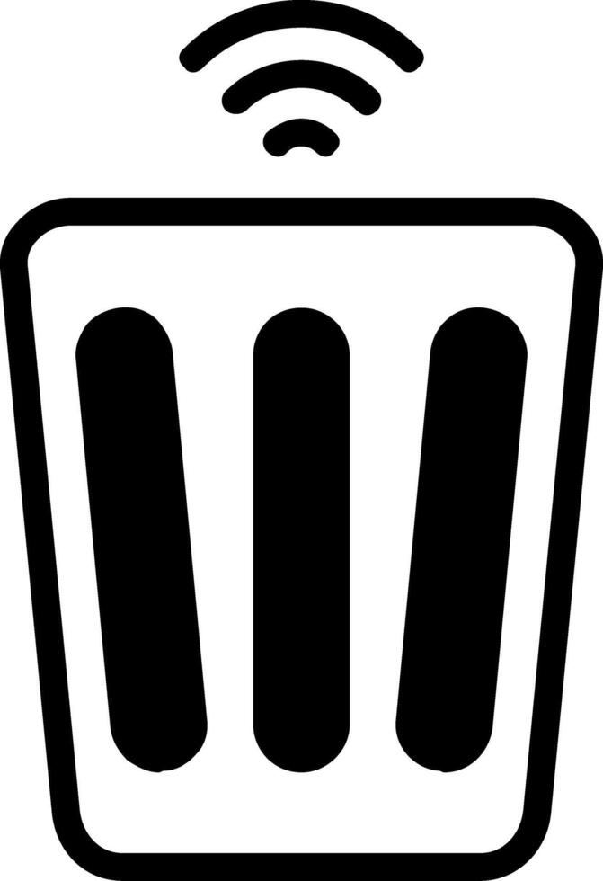 Smart Waste Bin Solid Element Style vector