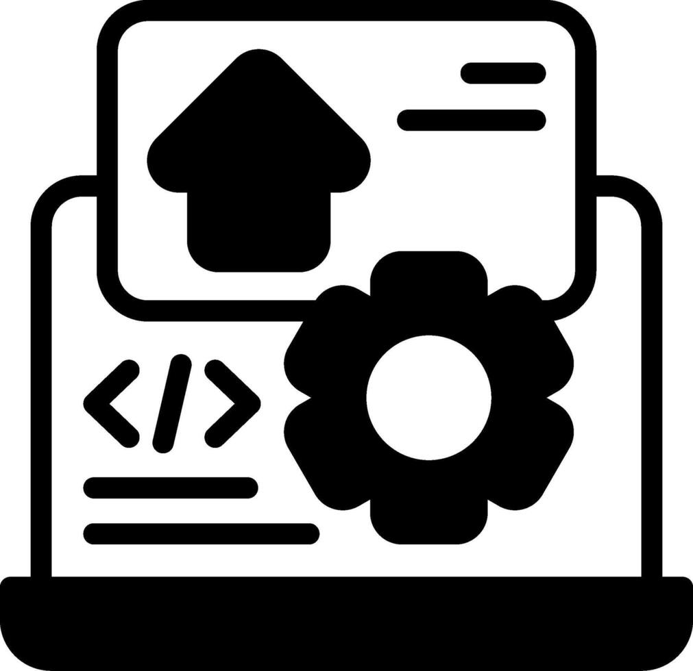 Frontend Development Solid Element Style vector