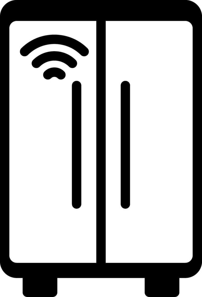 Smart Refrigerator Solid Element Style vector