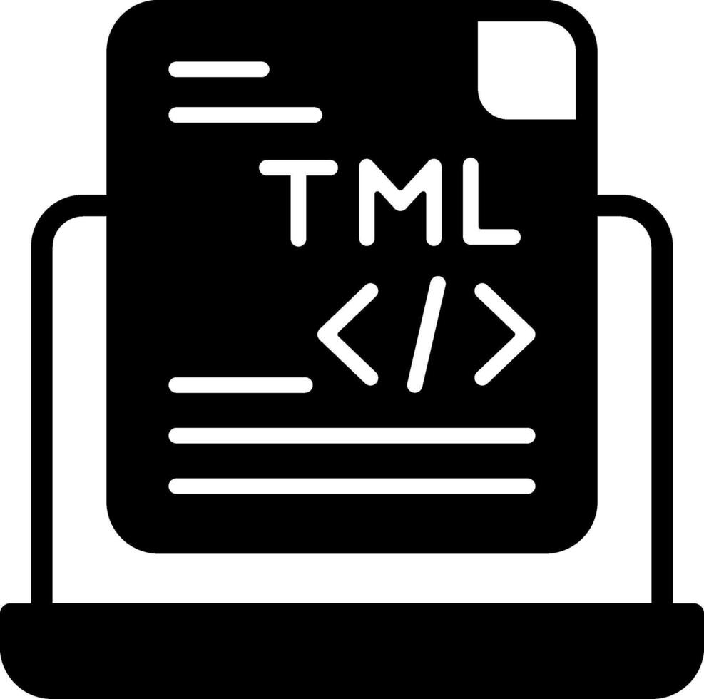 Html File Solid Element Style vector