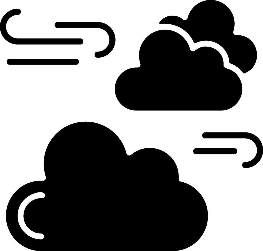 Scattered Clouds Solid Element Style vector