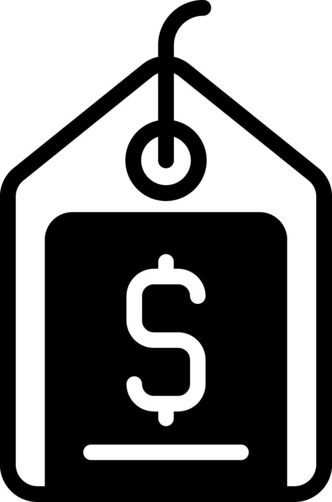 Price Tag Solid Element Style vector