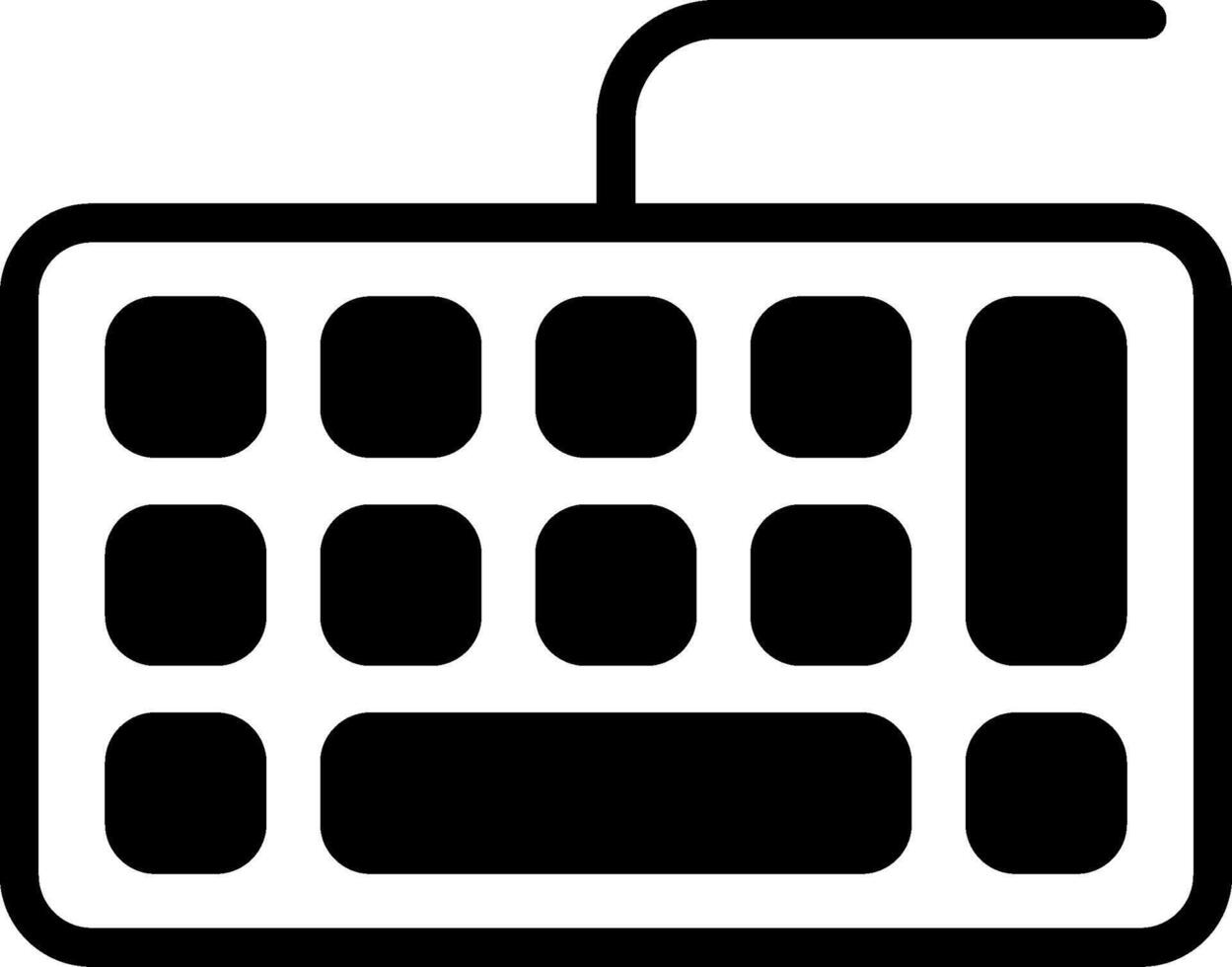 Keyboard Solid Element Style vector