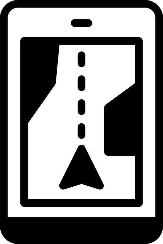 Car Navigation System Solid Element Style vector