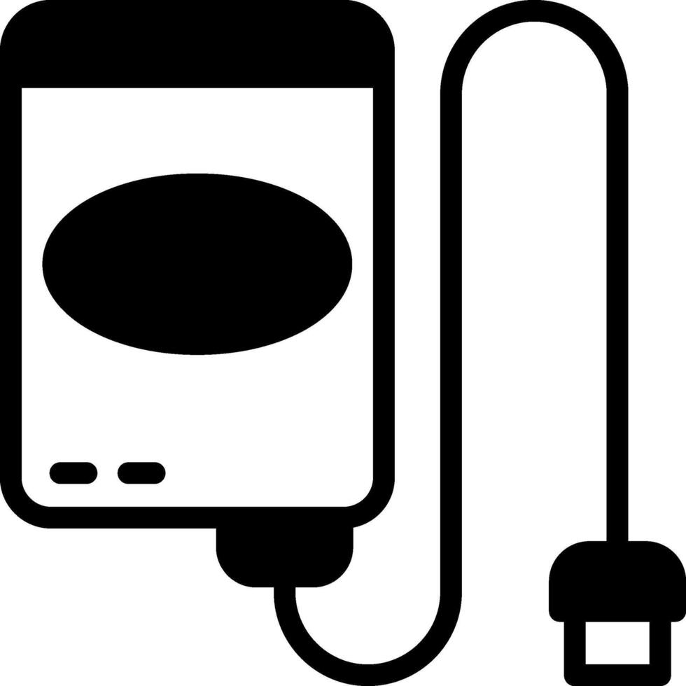 External Hard Drive Solid Element Style vector