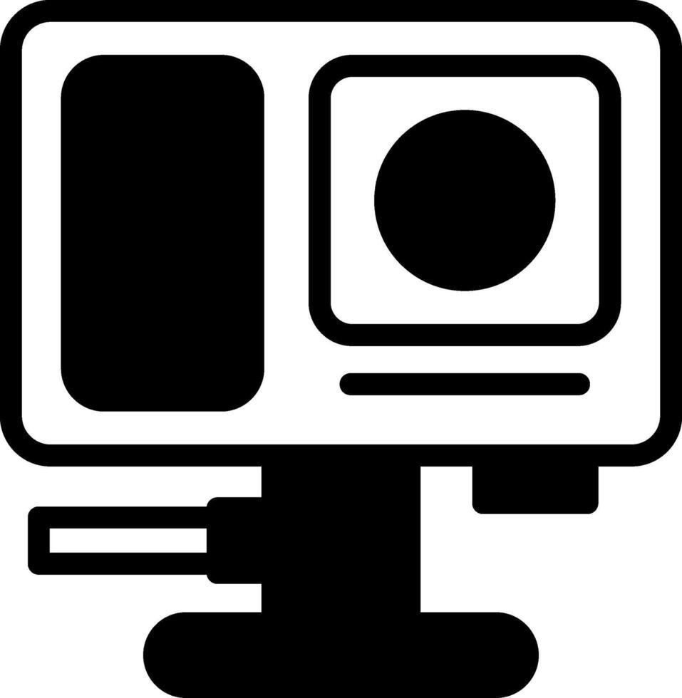 Wearable Camera Solid Element Style vector
