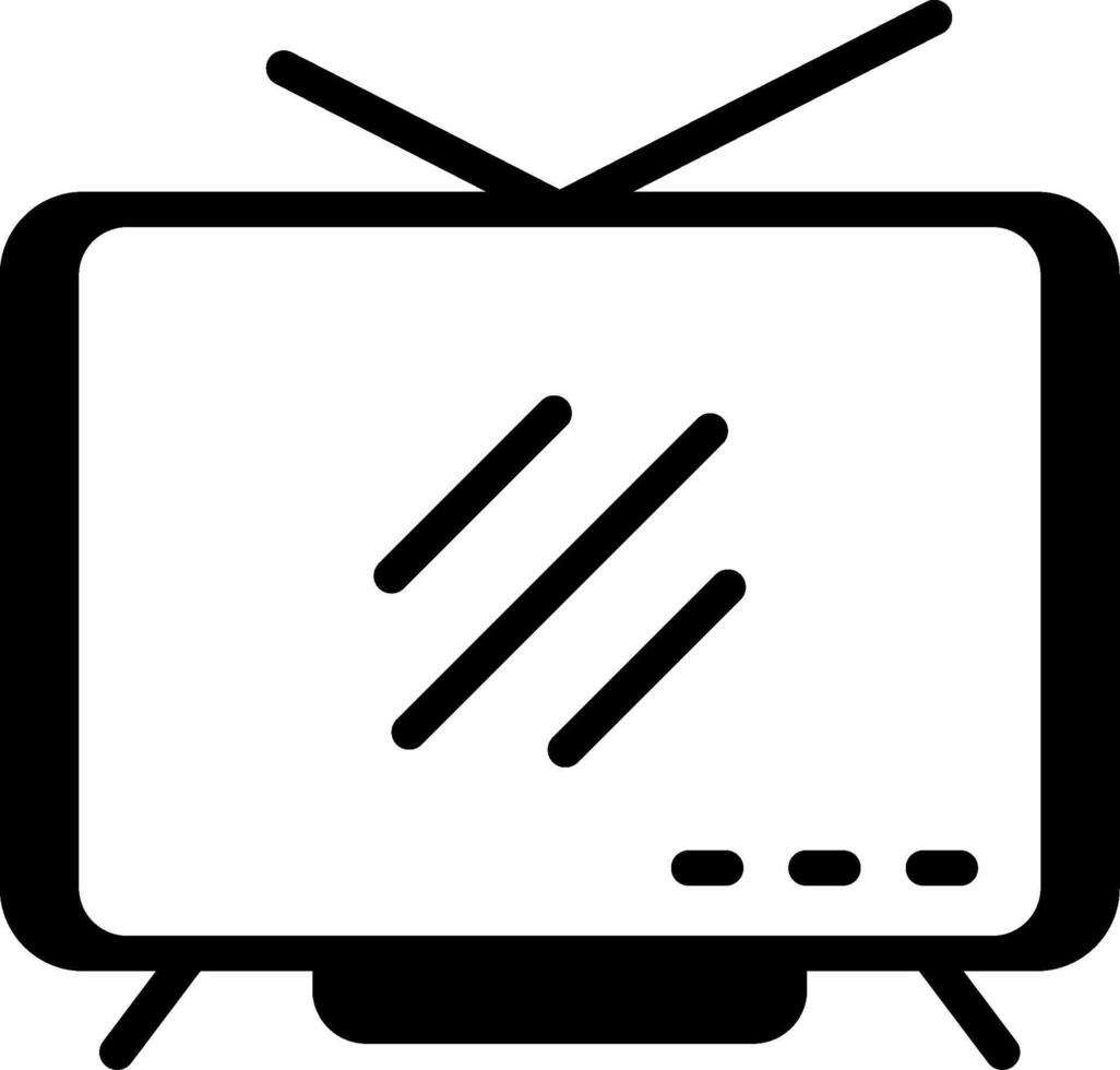 Television Solid Element Style vector