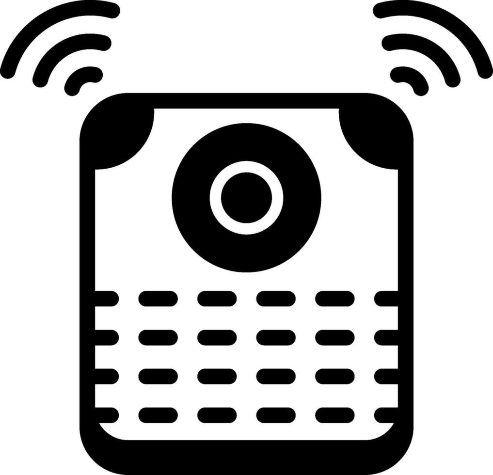 Smart Speaker Solid Element Style design vector