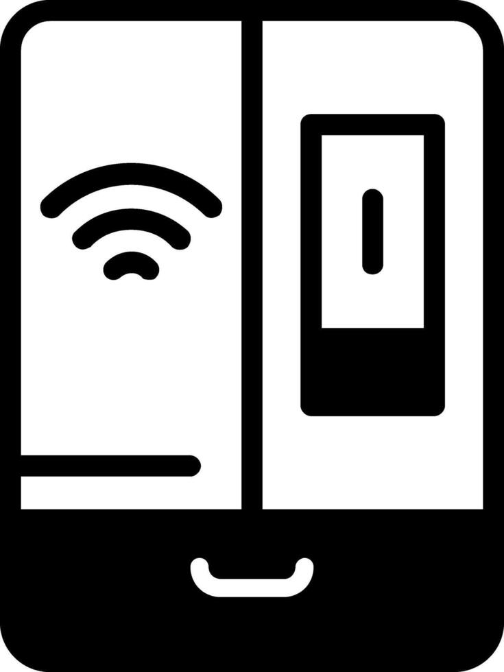 Smart Fridge Solid Element Style vector
