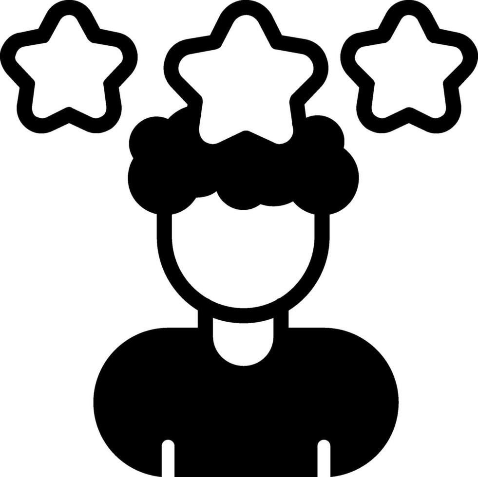 User Reviews Solid Style Icon Design vector