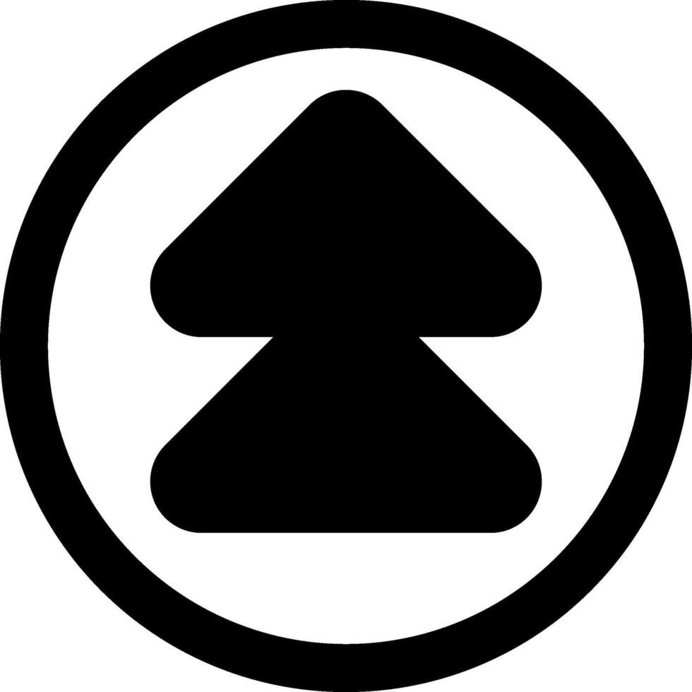 Double Arrow Up Solid Element Style vector