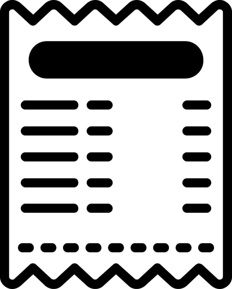 Receipt Solid Style Icon Design vector
