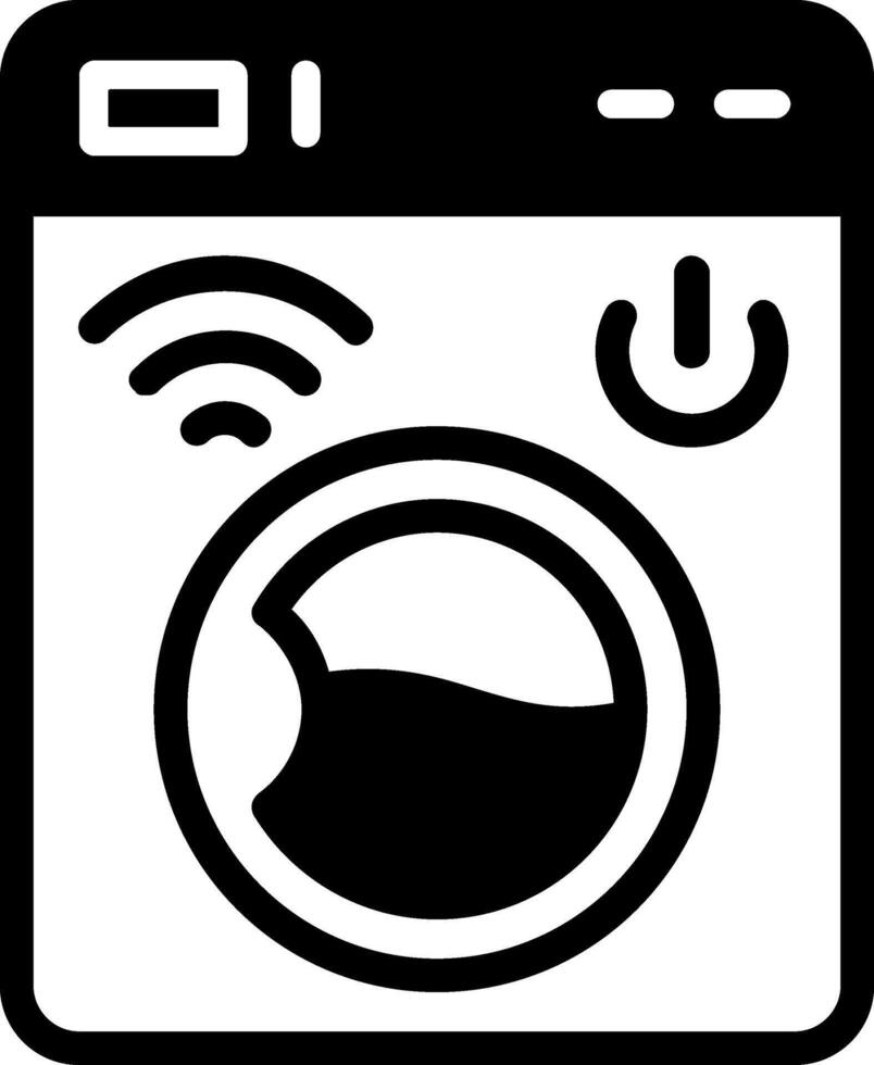 Smart Washer Solid Element Style vector