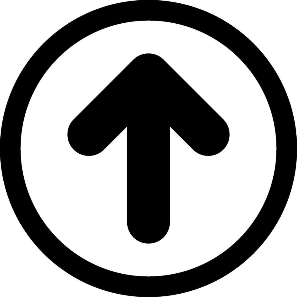 Arrow Up Solid Element Style vector