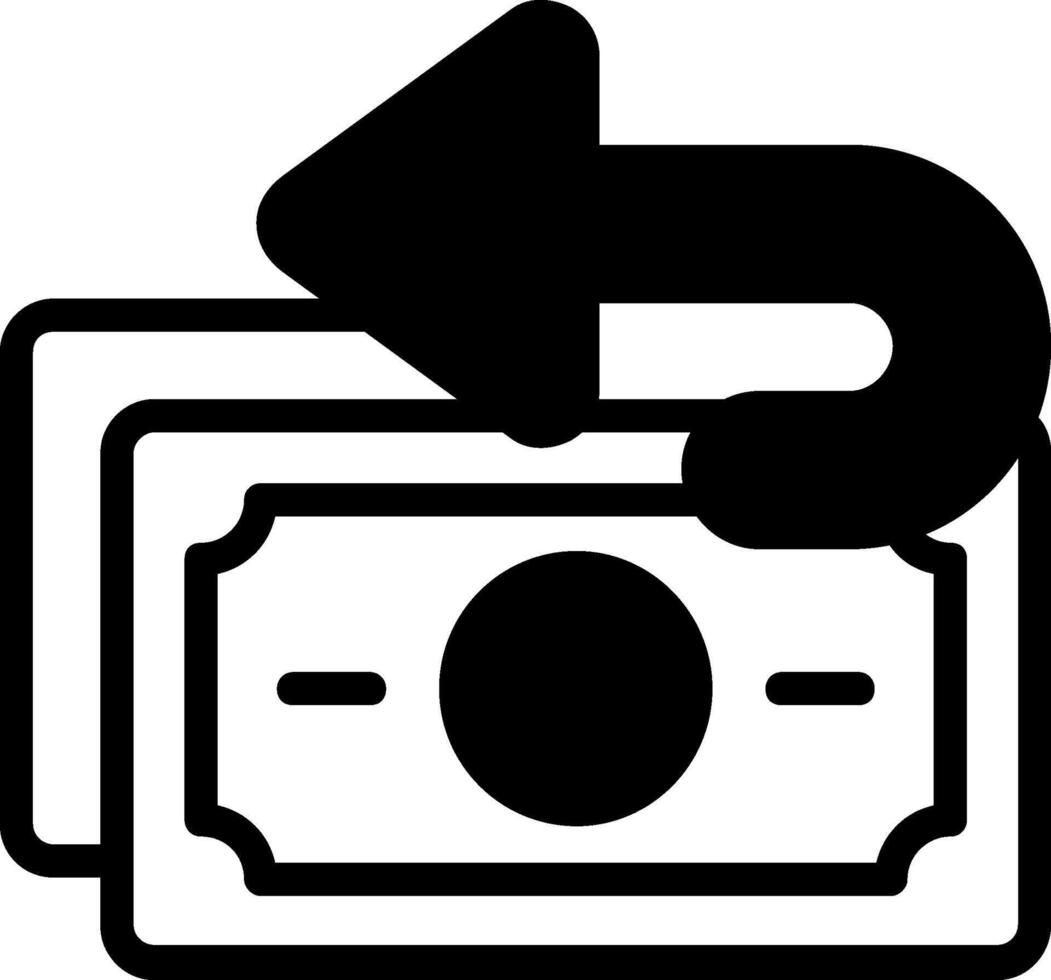 Refund Solid Style Icon Design vector