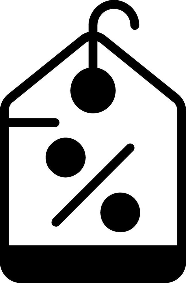 Discount Tag Solid Style Icon Design vector