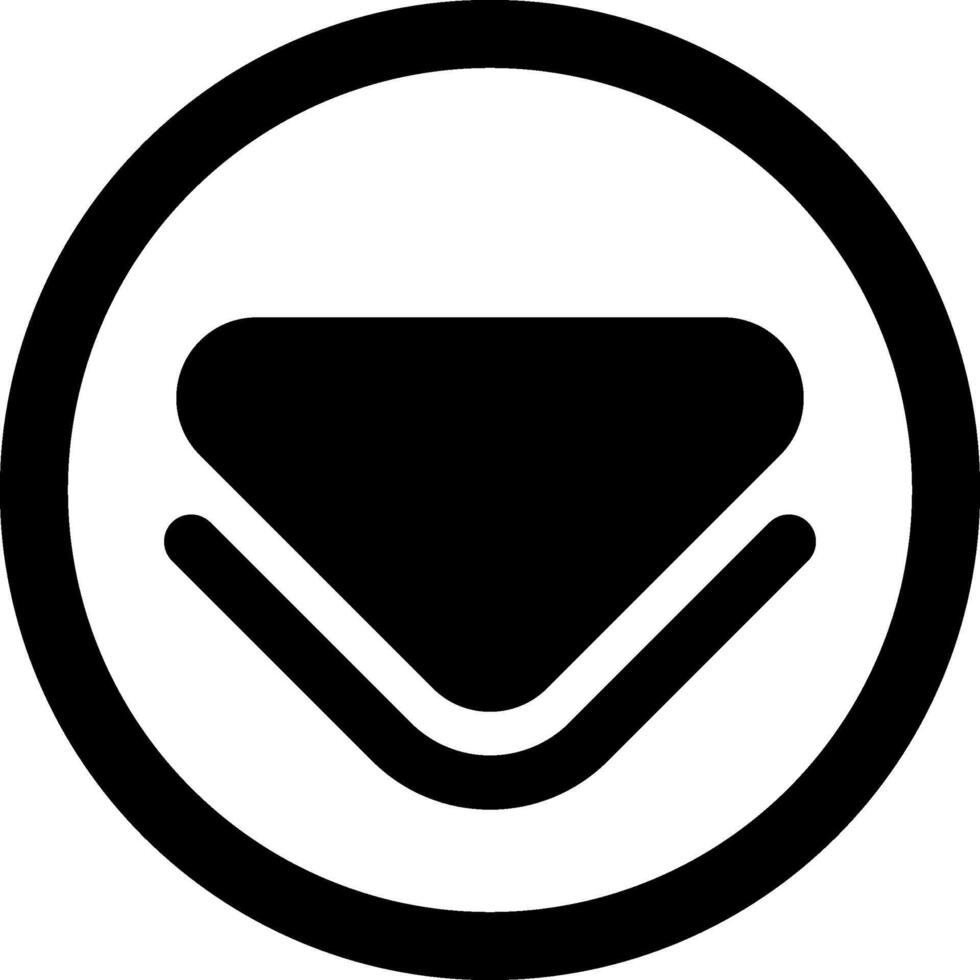 Arrow Solid Down Solid Element icon Design vector