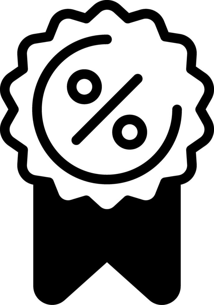Discount Badge Solid Element Style vector