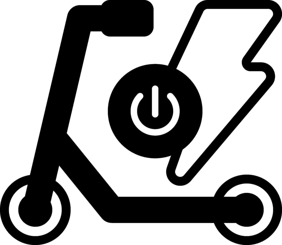 Electric Scooter Solid Element Style vector