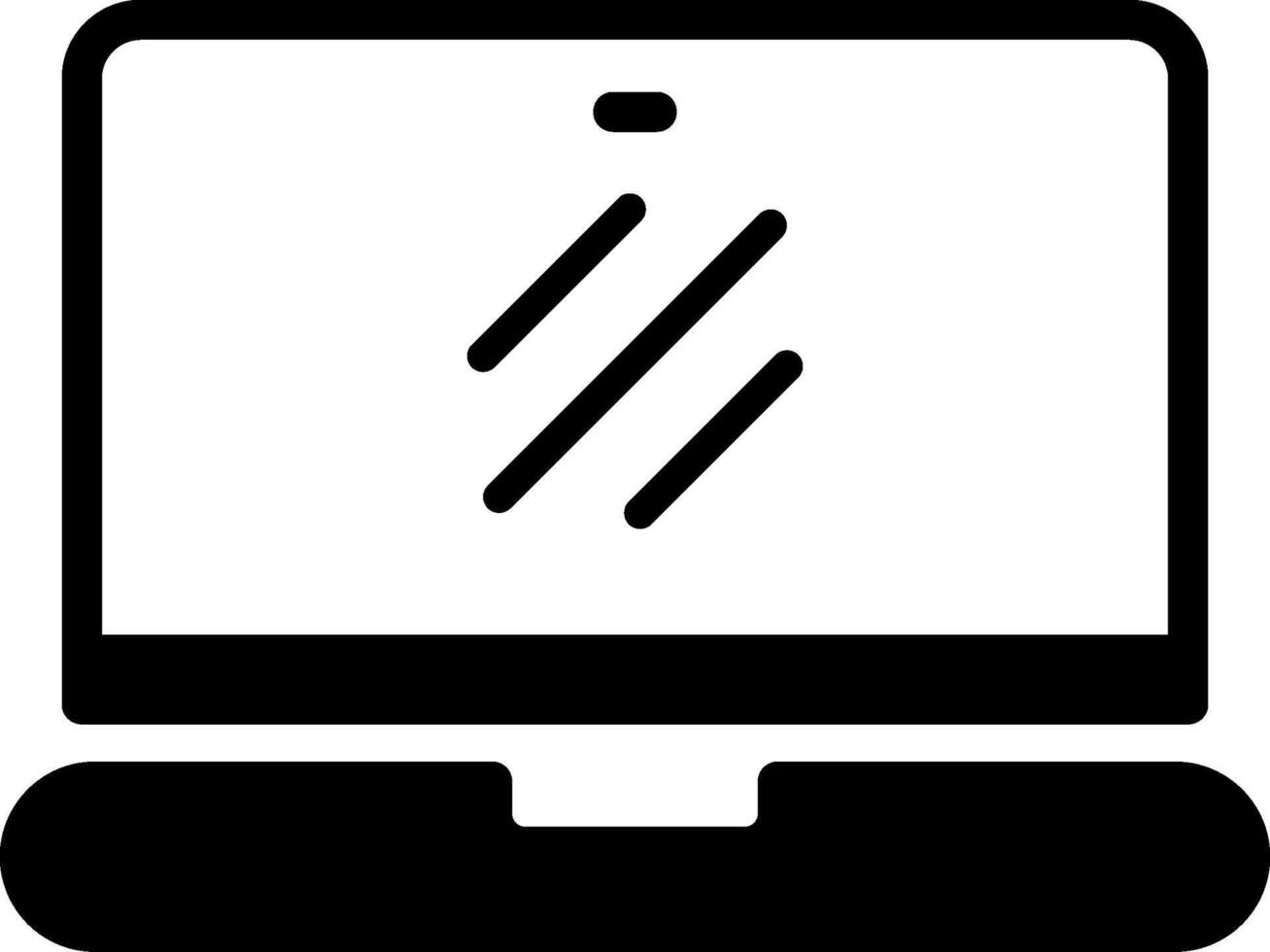 Laptop Solid Element Style vector