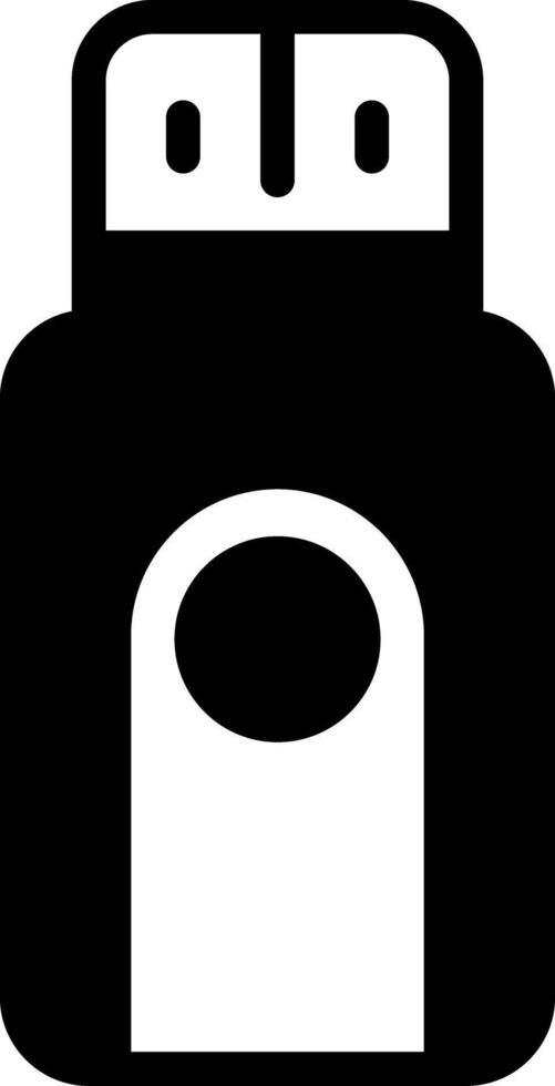 USB Flash Drive Solid Element Style vector