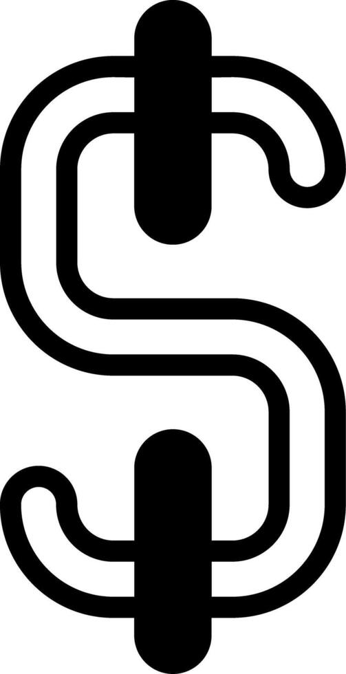 Dollar Sign Solid Element Style vector