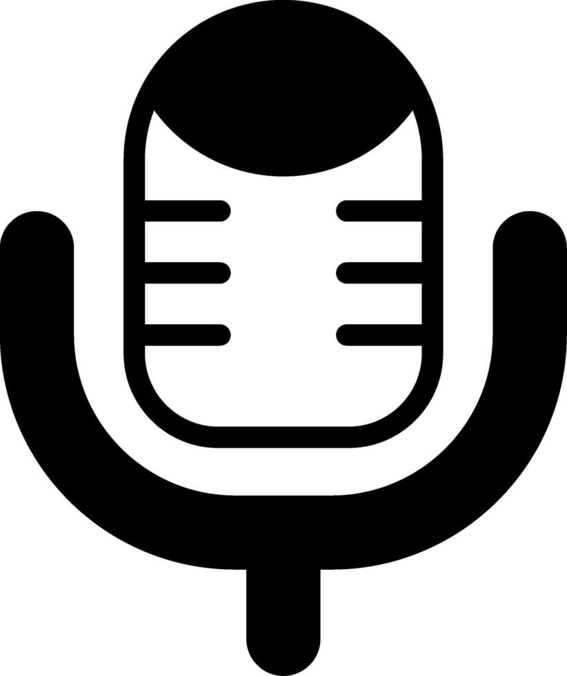 Microphone Solid Style icon Design vector