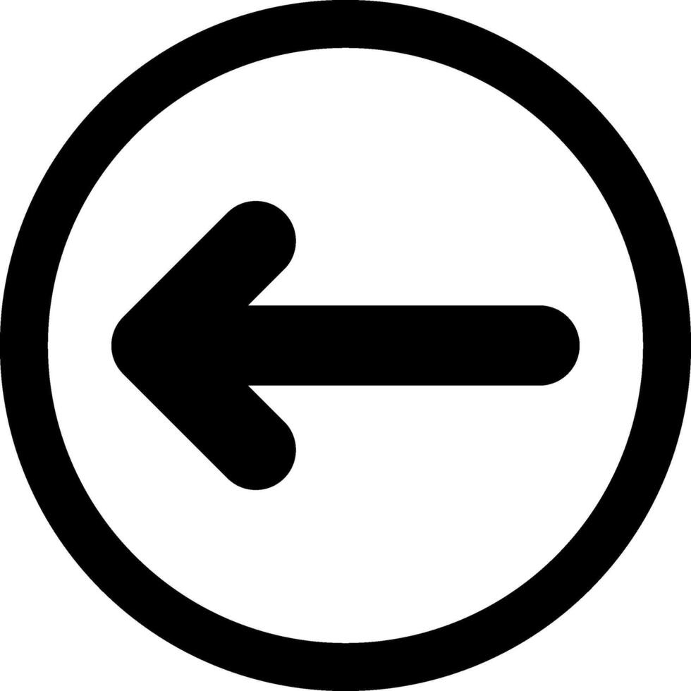 Arrow Long Left Solid Element Style vector