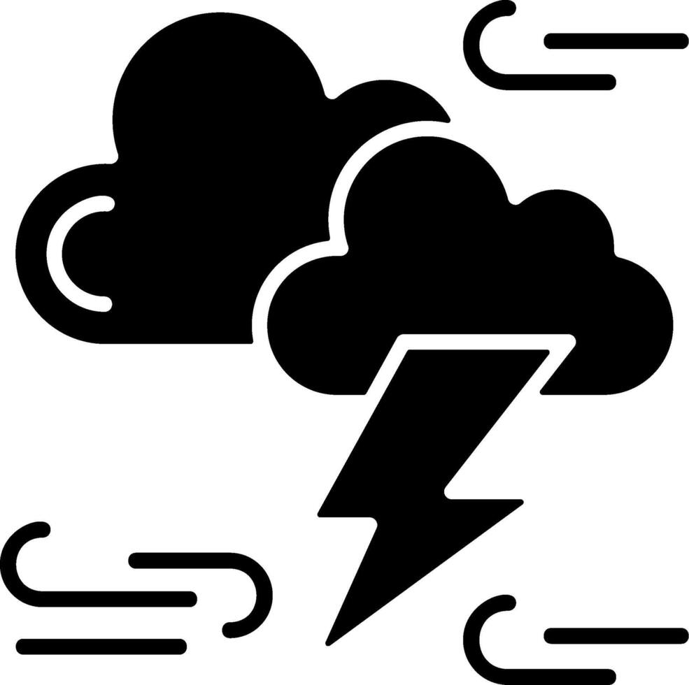 Thunderstorm Solid Element Style vector