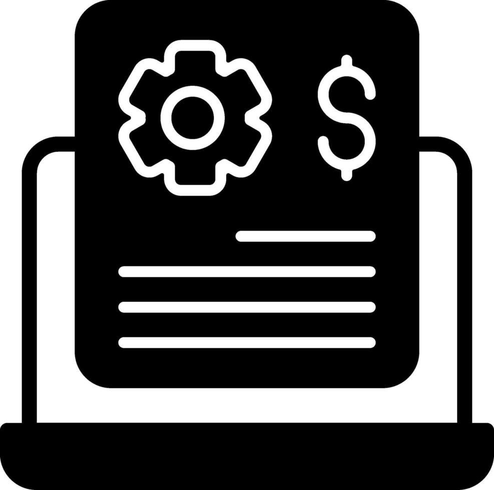 Project Budget Solid Element Style vector