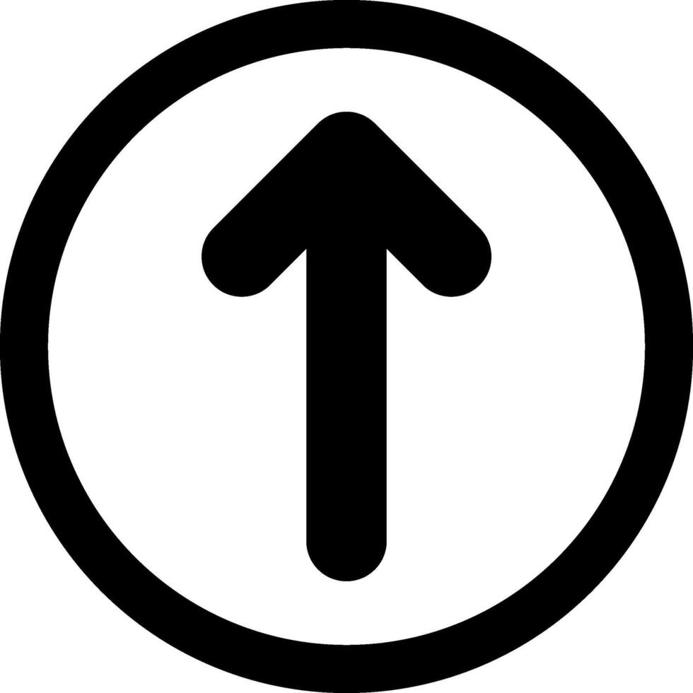 Arrow Long Up Solid Element Style vector